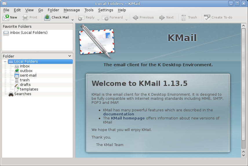 Il software di posta elettronica KMail