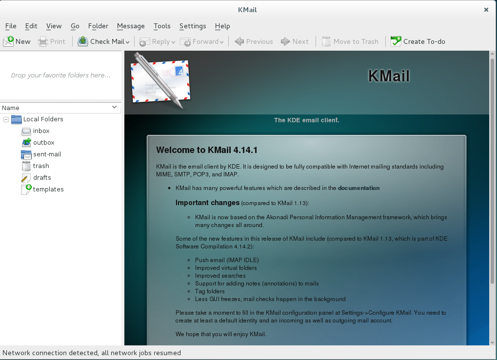 The KMail email software