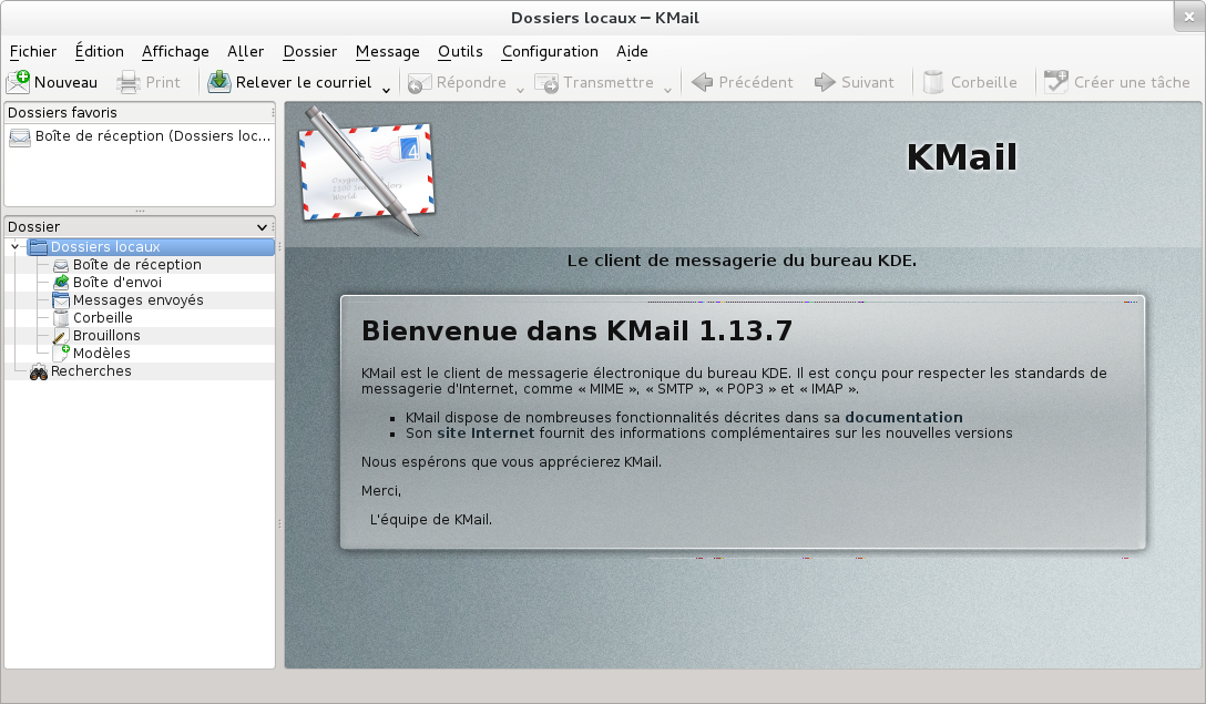 Le logiciel de messagerie KMail