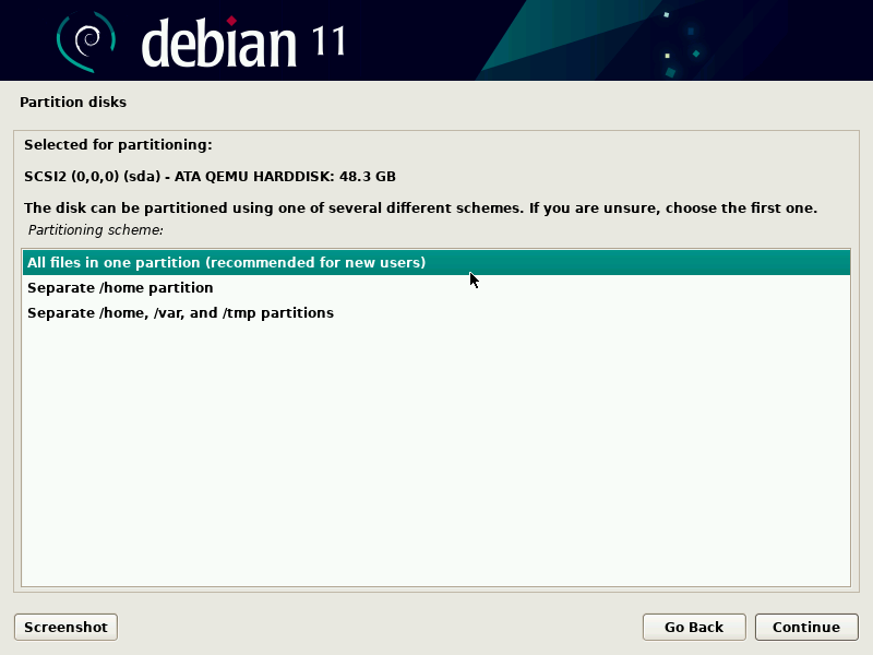 Debian stuck at select and install software