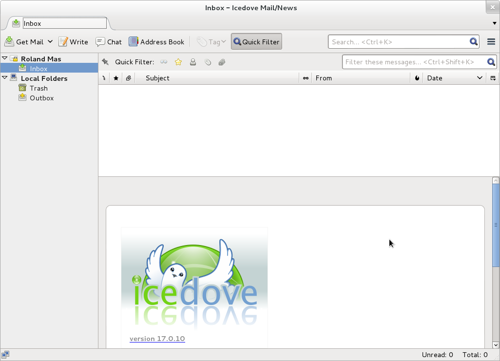 The Icedove email software