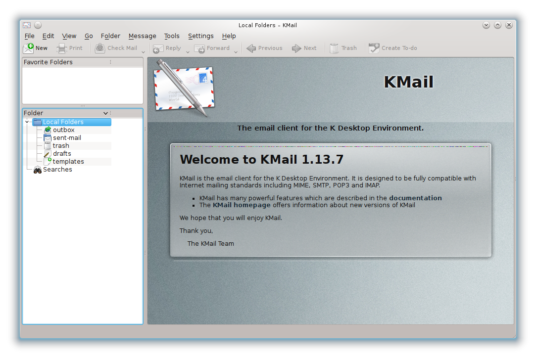 The KMail email software
